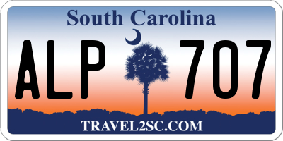 SC license plate ALP707