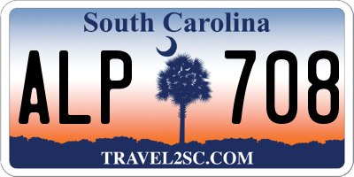 SC license plate ALP708