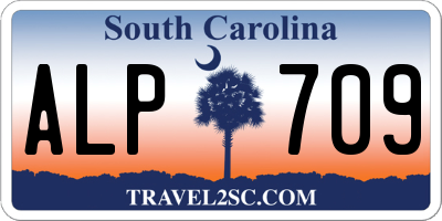 SC license plate ALP709