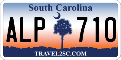 SC license plate ALP710