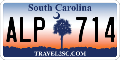 SC license plate ALP714