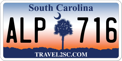 SC license plate ALP716
