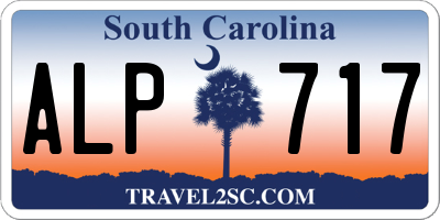 SC license plate ALP717