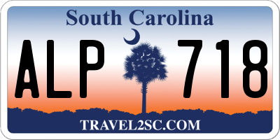 SC license plate ALP718