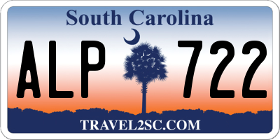 SC license plate ALP722