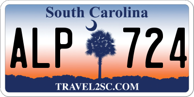 SC license plate ALP724