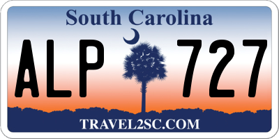 SC license plate ALP727