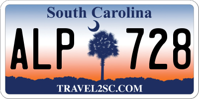 SC license plate ALP728