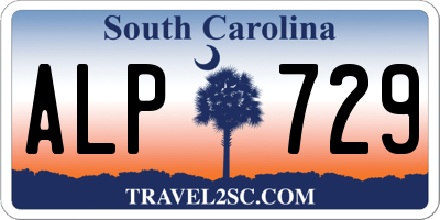 SC license plate ALP729