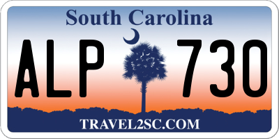 SC license plate ALP730