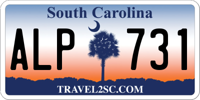 SC license plate ALP731