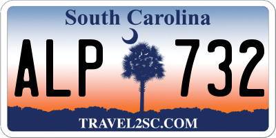 SC license plate ALP732