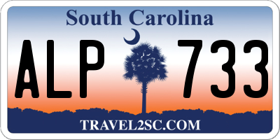 SC license plate ALP733