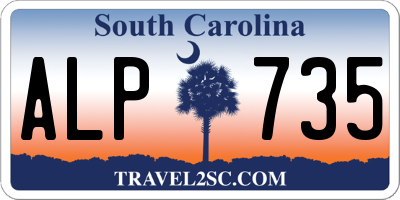 SC license plate ALP735