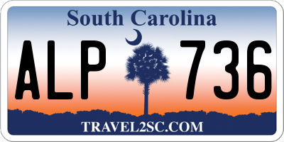 SC license plate ALP736