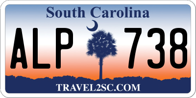 SC license plate ALP738