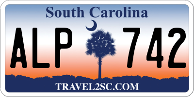 SC license plate ALP742
