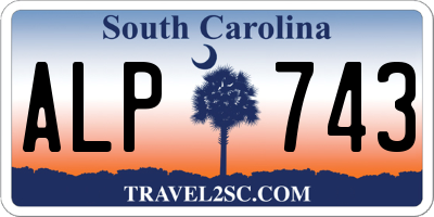 SC license plate ALP743