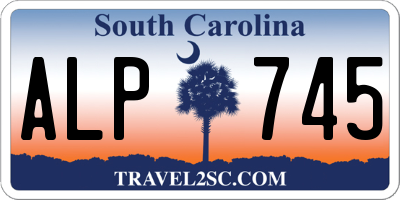 SC license plate ALP745