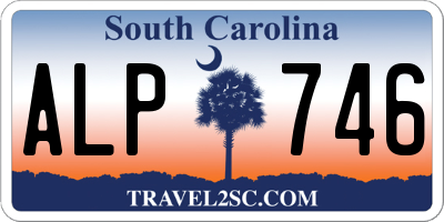 SC license plate ALP746