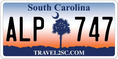 SC license plate ALP747