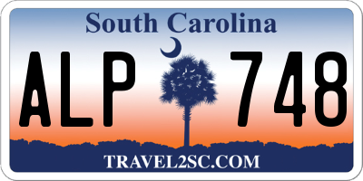 SC license plate ALP748