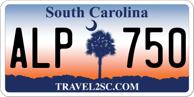 SC license plate ALP750
