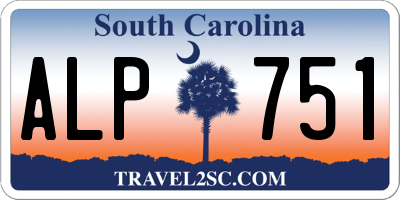 SC license plate ALP751