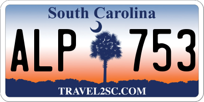 SC license plate ALP753