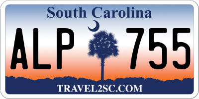 SC license plate ALP755