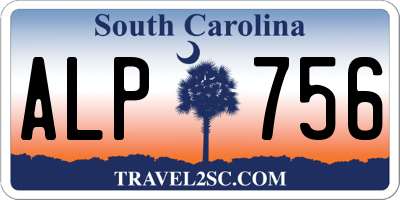 SC license plate ALP756