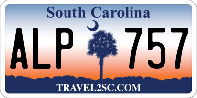 SC license plate ALP757