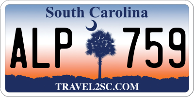 SC license plate ALP759
