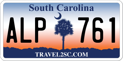 SC license plate ALP761