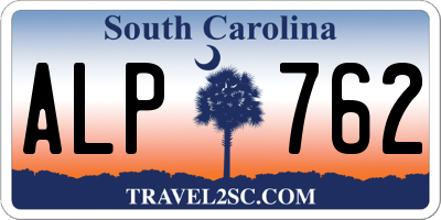 SC license plate ALP762