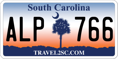 SC license plate ALP766