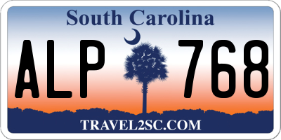 SC license plate ALP768