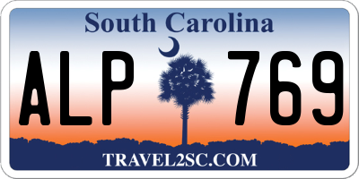 SC license plate ALP769