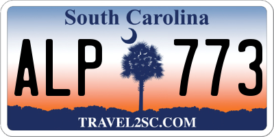 SC license plate ALP773