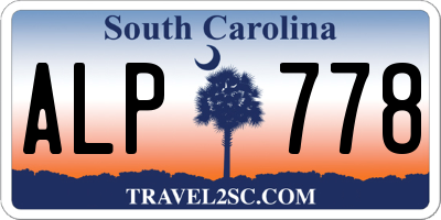 SC license plate ALP778