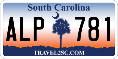 SC license plate ALP781