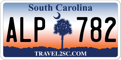 SC license plate ALP782