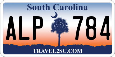 SC license plate ALP784