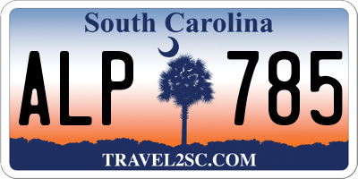 SC license plate ALP785