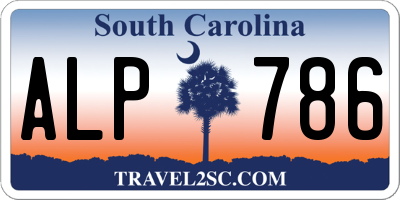 SC license plate ALP786