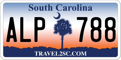 SC license plate ALP788