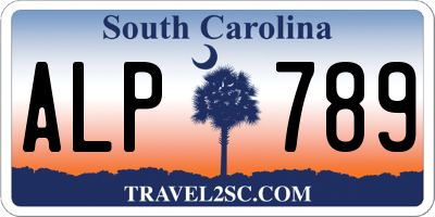 SC license plate ALP789