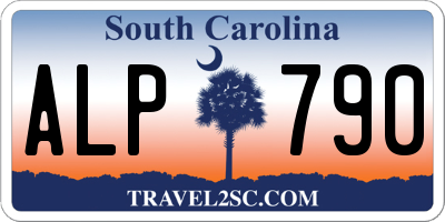 SC license plate ALP790
