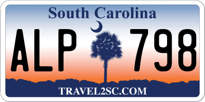 SC license plate ALP798