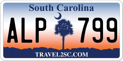 SC license plate ALP799